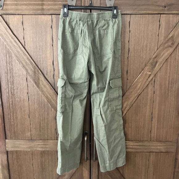 Abercrombie & Fitch Hi Rise Relaxed Utility Cargo Pants Army Green Size 25 - Picture 2 of 4